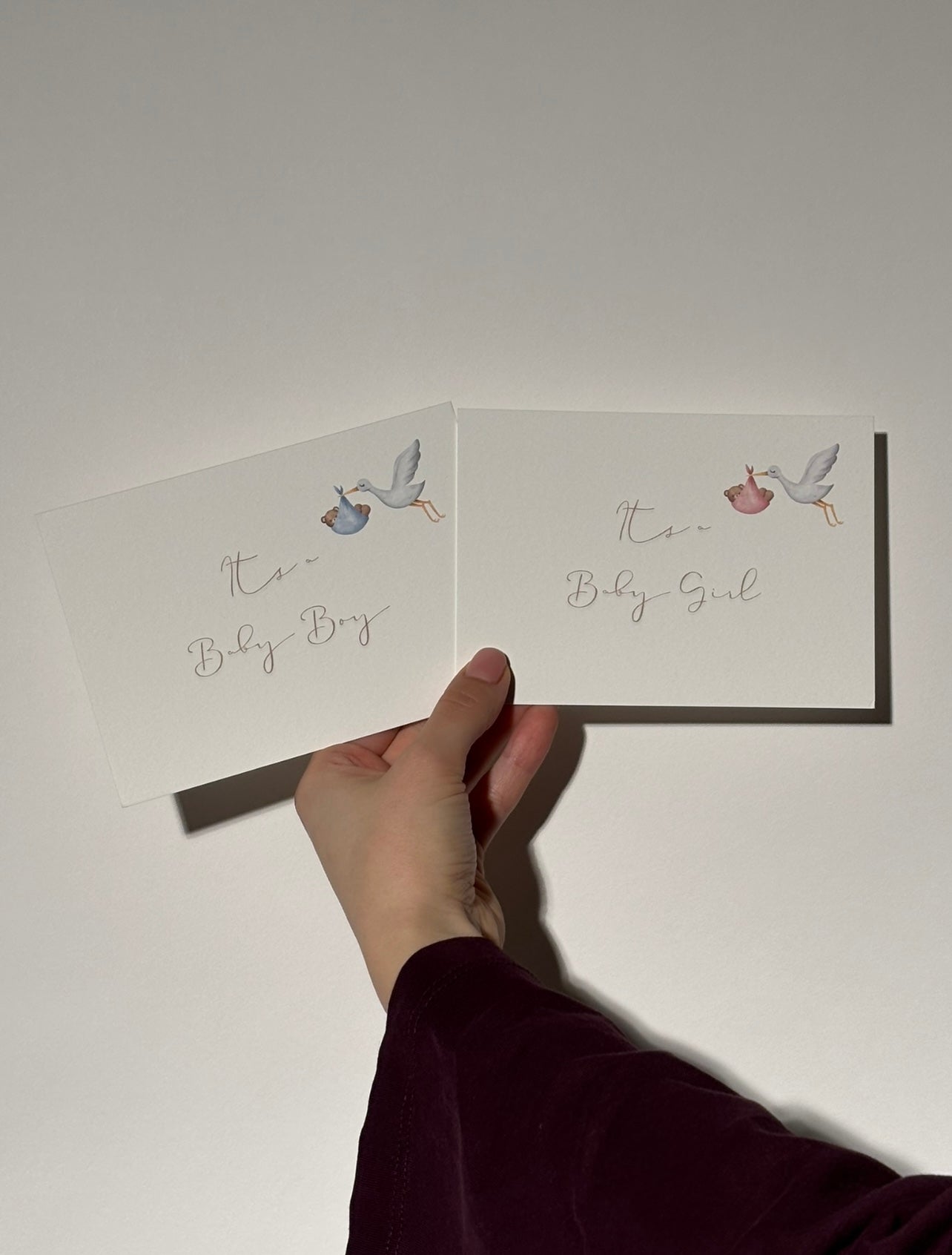 Baby Gender Reveal - Reveal Envelop met Kaarten