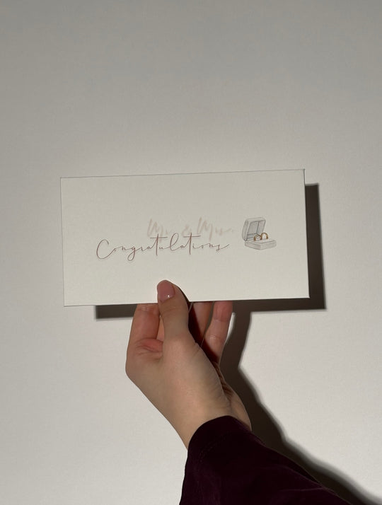Bruiloft - Geldcadeau Envelop met Persoonlijke Kaart
